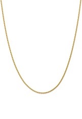 handsome little yellow gold Parisian wheat baby necklace